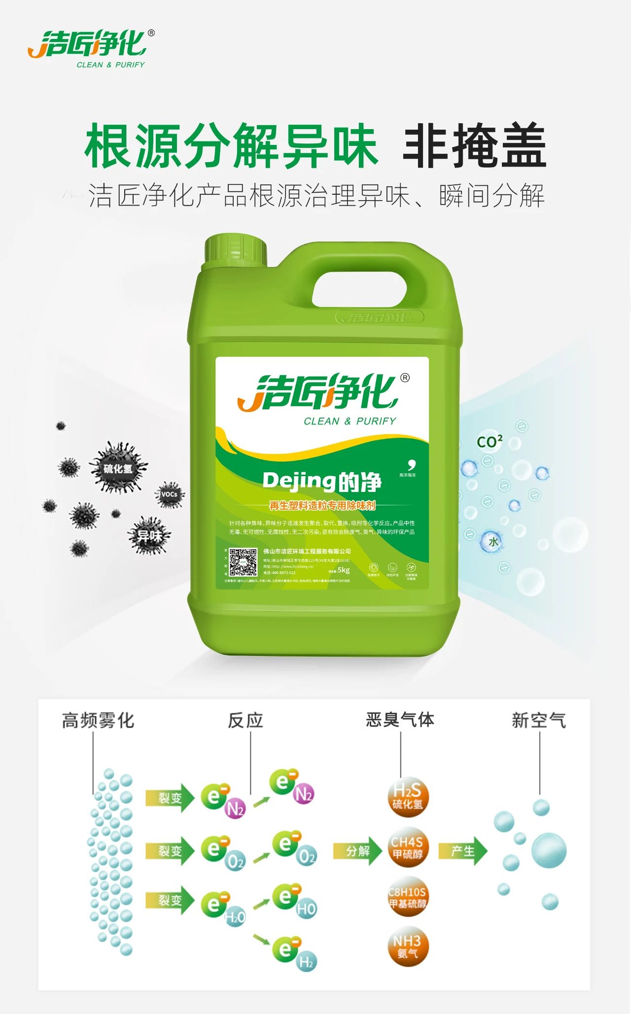 再生塑料造粒生產如何除臭？Dejing的凈除臭劑一站式解決方案！.jpg
